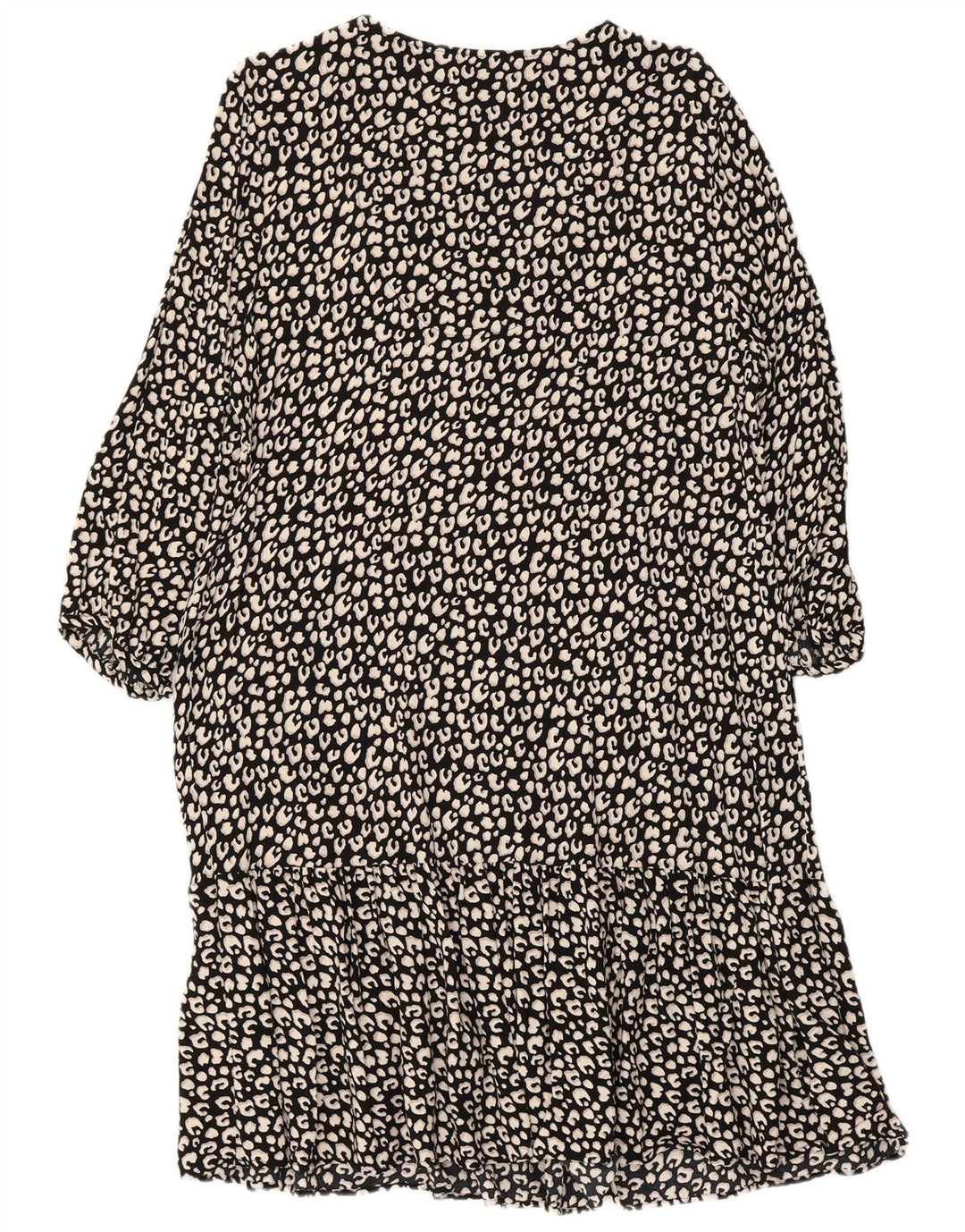 PRINCIPII Rochie cu mâneci 3/4 pentru femei UK 16, mare, negru, imprimeu animal