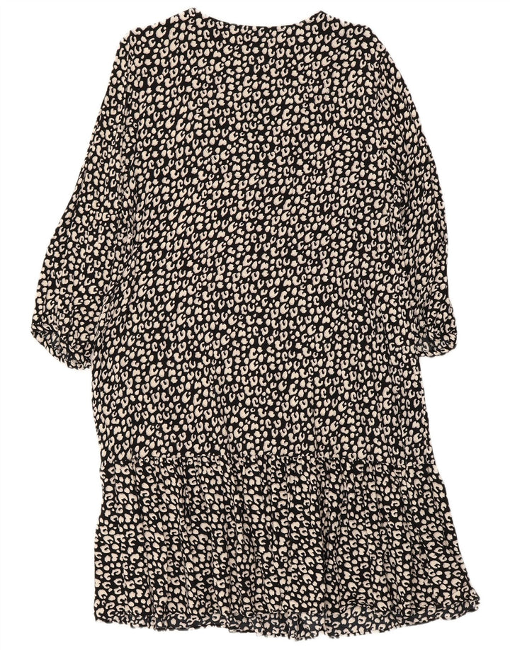 PRINCIPII Rochie cu mâneci 3/4 pentru femei UK 16, mare, negru, imprimeu animal