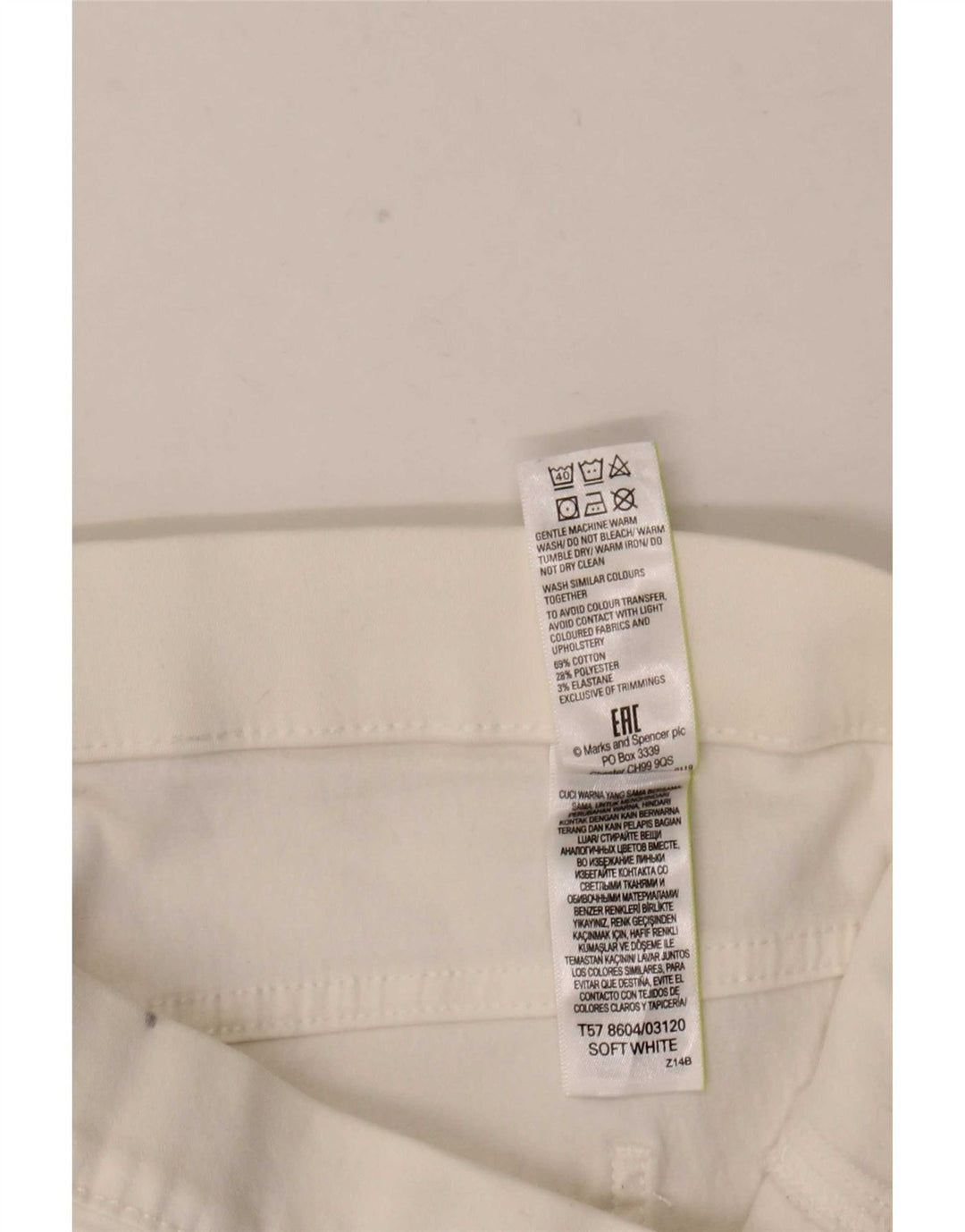 Blugi jegging pentru femei Marks & Spencer UK 12 Medium L32 L28 Bumbac alb