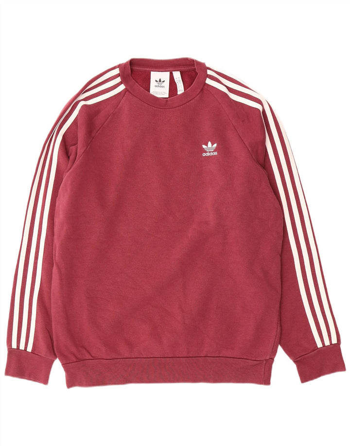 Hanorac pentru bărbați Adidas Jumper mic din bumbac burgundă