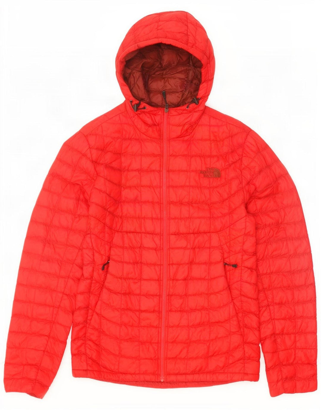 Jachetă căptușită cu glugă The North Face pentru bărbați UK 36 Small Red Nylon