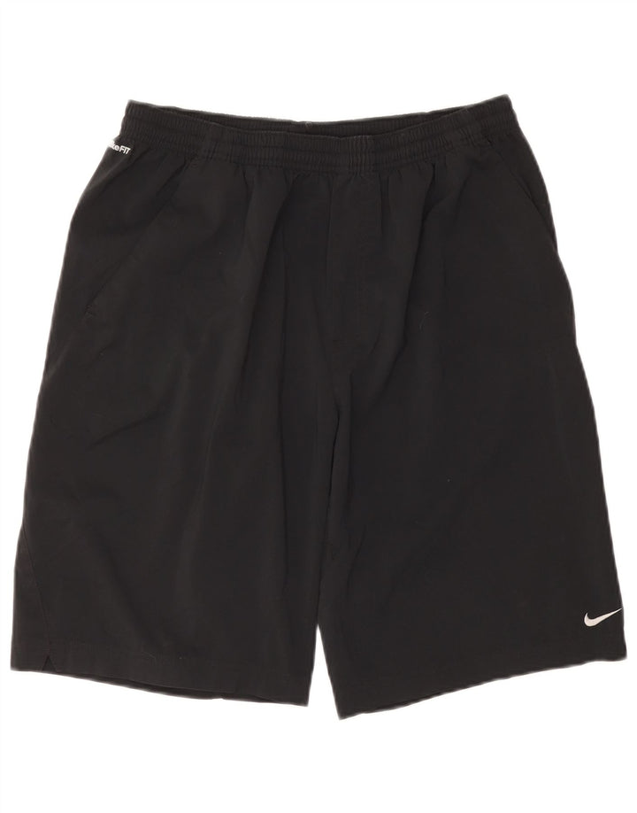 Pantaloni scurți sport NIKE Fit Dry pentru bărbați, mari, negru, poliester