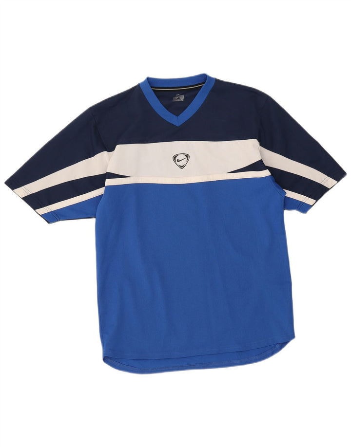 Tricou pentru bărbați Nike Top mic, albastru, poliester color bloc