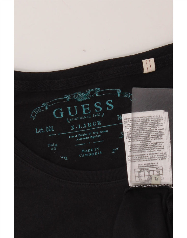 Tricou grafic Guess pentru bărbați Top XL Bumbac bleumarin