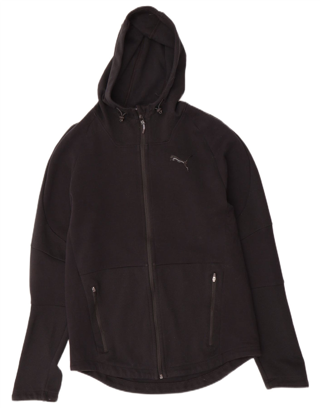 Pulover PUMA pentru femei cu fermoar, UK 14, bumbac mediu negru