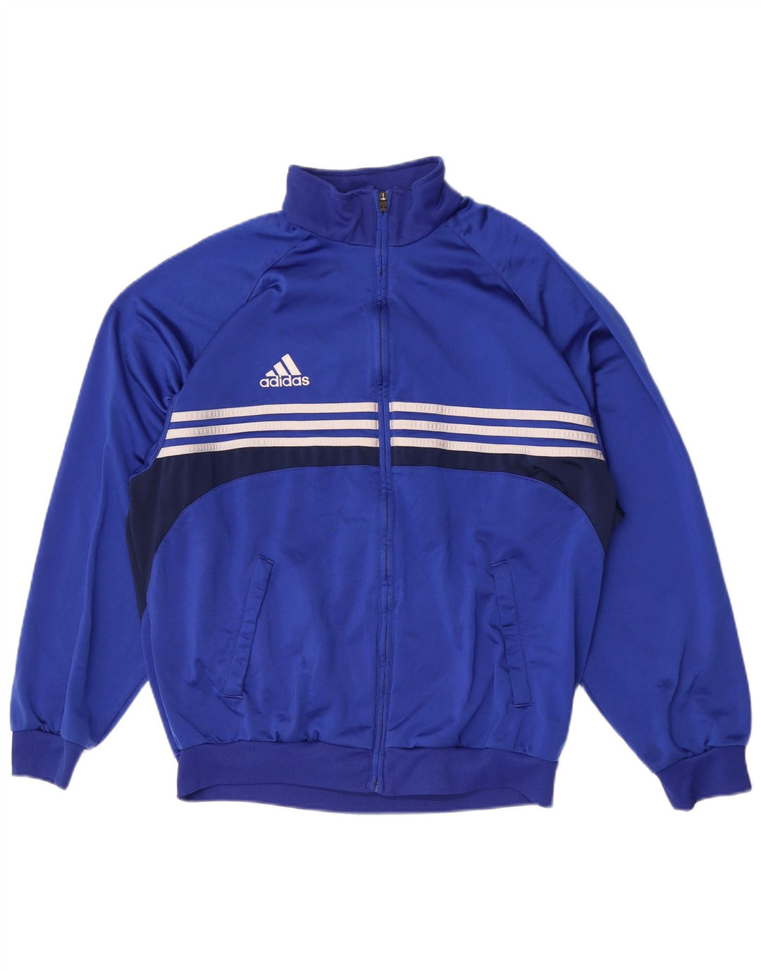 Jachetă de trening Adidas pentru bărbați Marea Britanie 44/46, mare, albastru, poliester