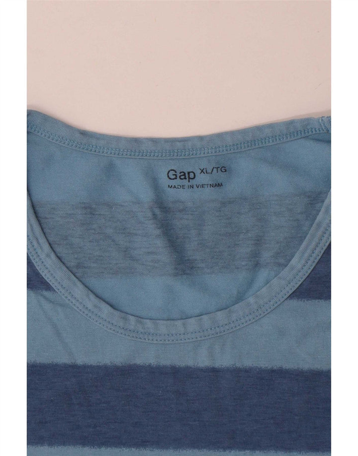 Tricou pentru bărbați Gap Top XL Bumbac cu dungi albastre