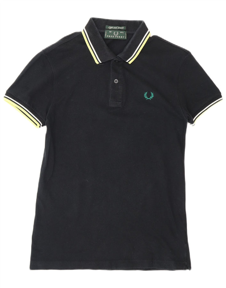 FRED PERRY Tricou polo pentru bărbați, bumbac negru mic