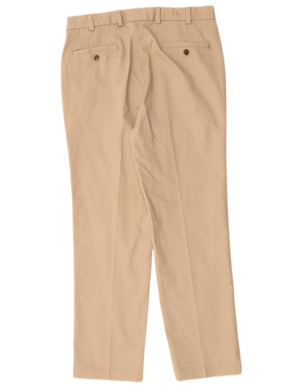 Pantaloni chino drepți pentru bărbați Brooks Brothers L34 L30 bumbac bej
