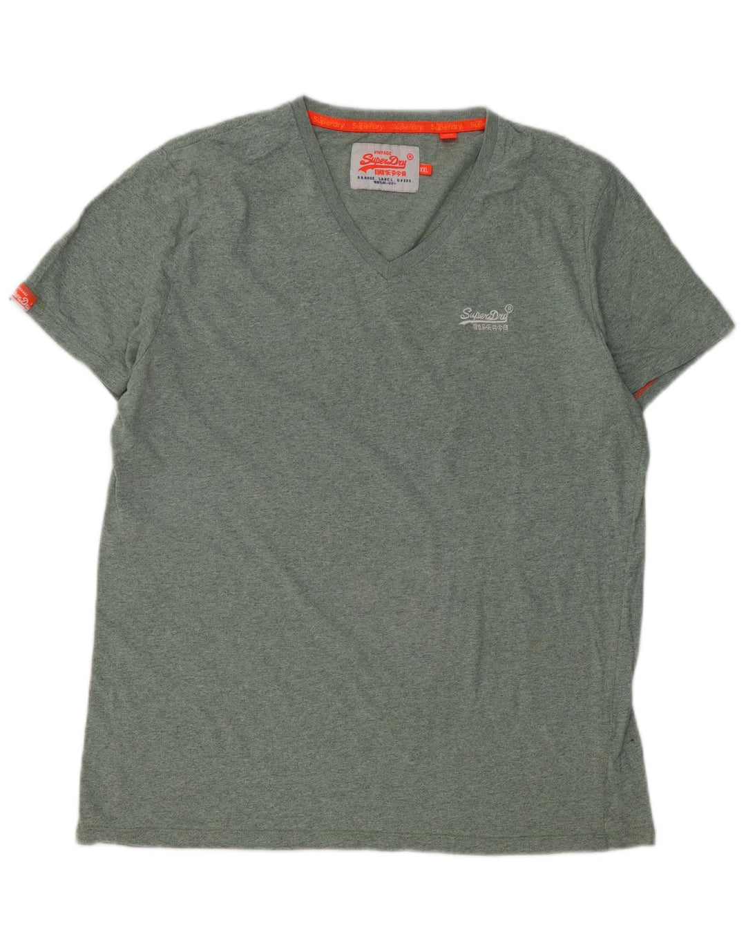 SUPERDRY Tricou Bărbați Top 2XL Verde Bumbac