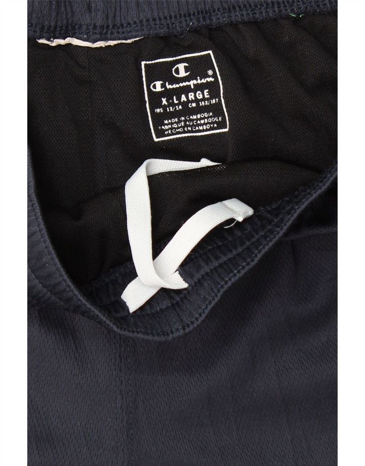 Pantaloni scurți sport grafic CHAMPION Băieți 13-14 ani XL Bleumarin