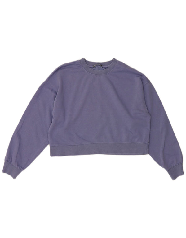 Pulover pentru damă Zara Crop Pulover UK 12 Bumbac violet mediu