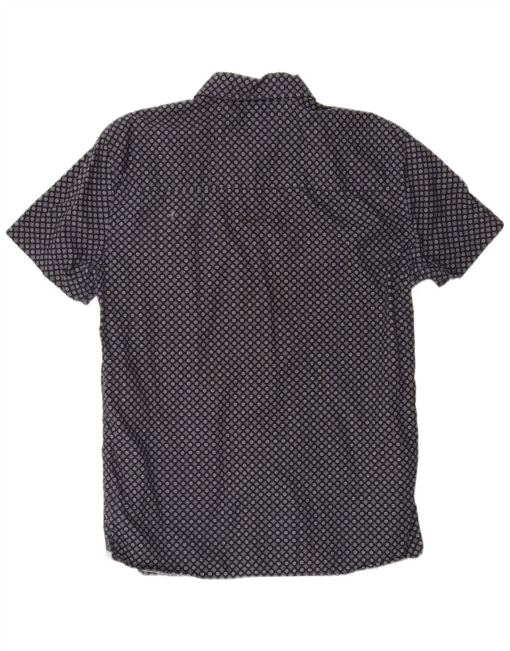 Cămașă cu mânecă scurtă pentru bărbați MUSTANG, slim fit, din bumbac floral, albastru bleumarin