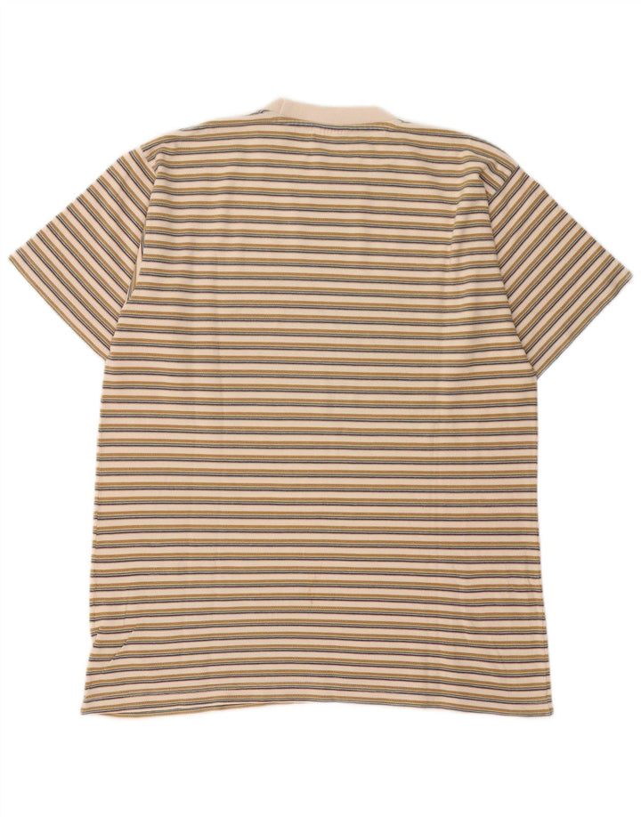Tricou pentru bărbați Lee Top mare, bej, cu dungi din bumbac