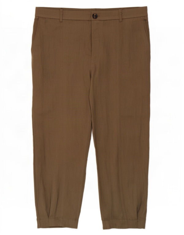 Pantaloni de jogging pentru femei Zara Pantaloni tăiați L30 L26 Kaki Lyocell