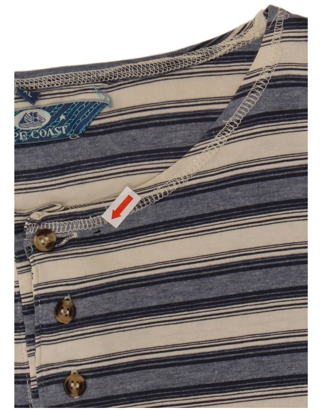 VINTAGE Tricou Bărbați Top XL Bleumarin Bumbac cu dungi