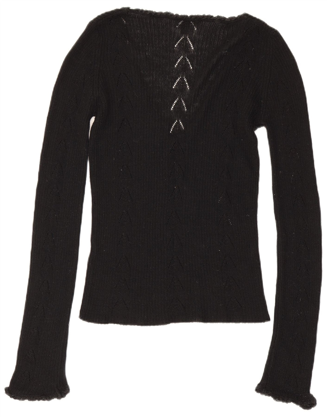 Calvin Klein Top grafic pentru femei cu mânecă lungă UK 12 Medium Black