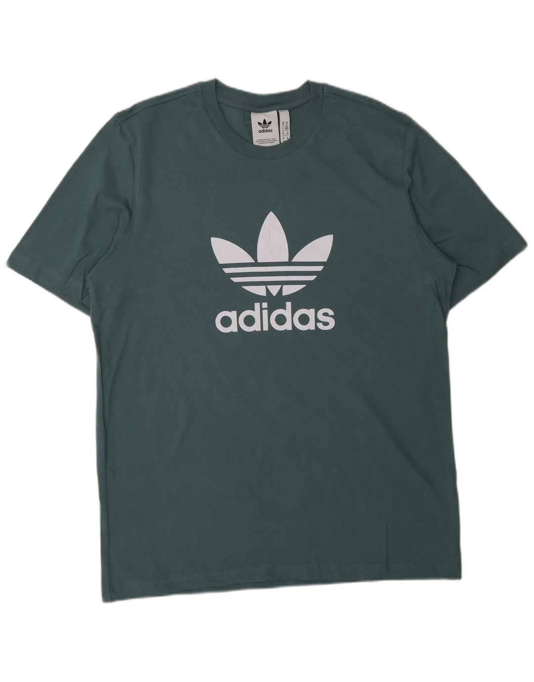 ADIDAS Mens Graphic T-Shirt Top Medium Blue Cotton