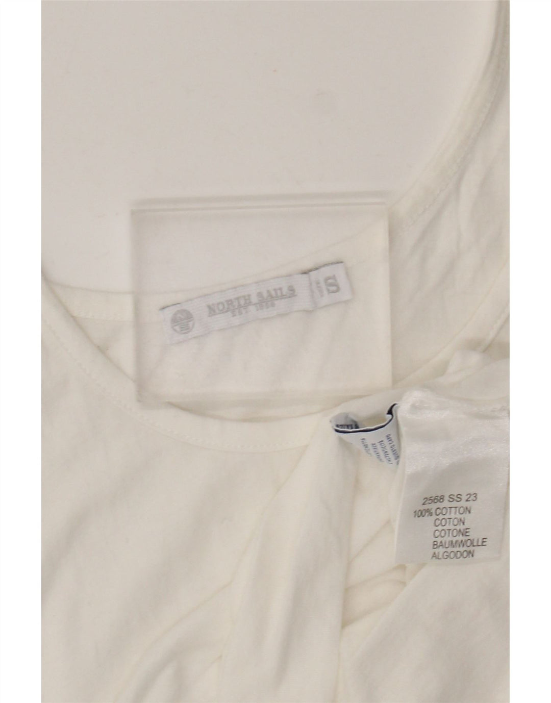 Vest Top pentru femei North Sails UK 10 Small White Bumbac