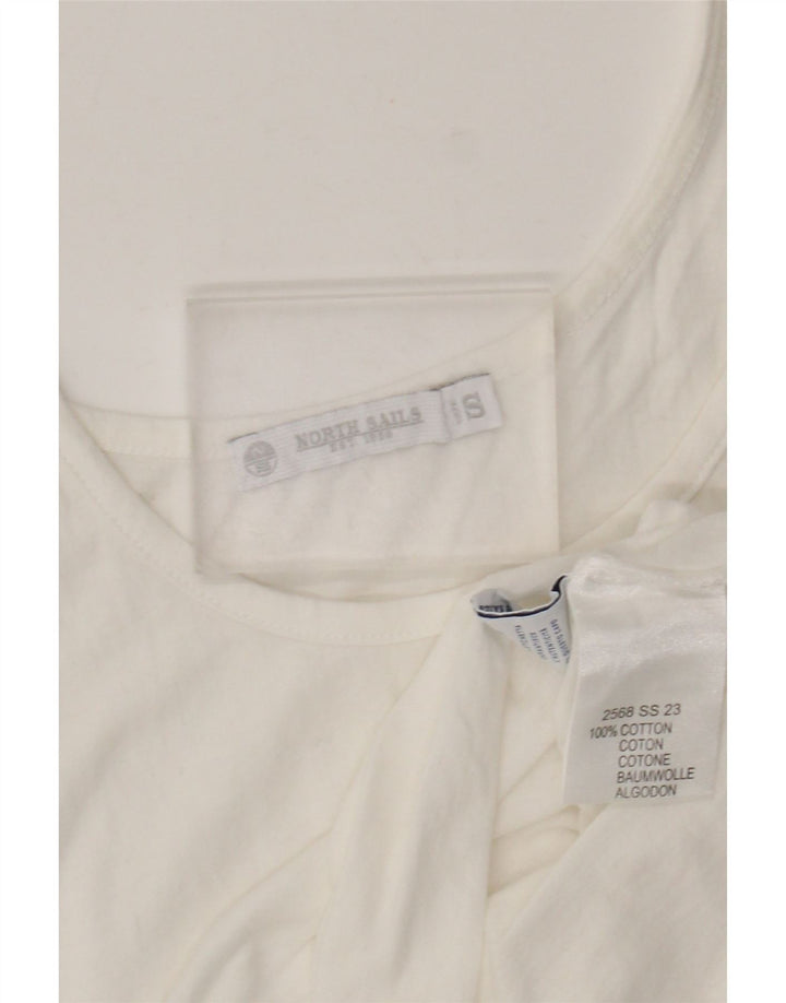 Vest Top pentru femei North Sails UK 10 Small White Bumbac