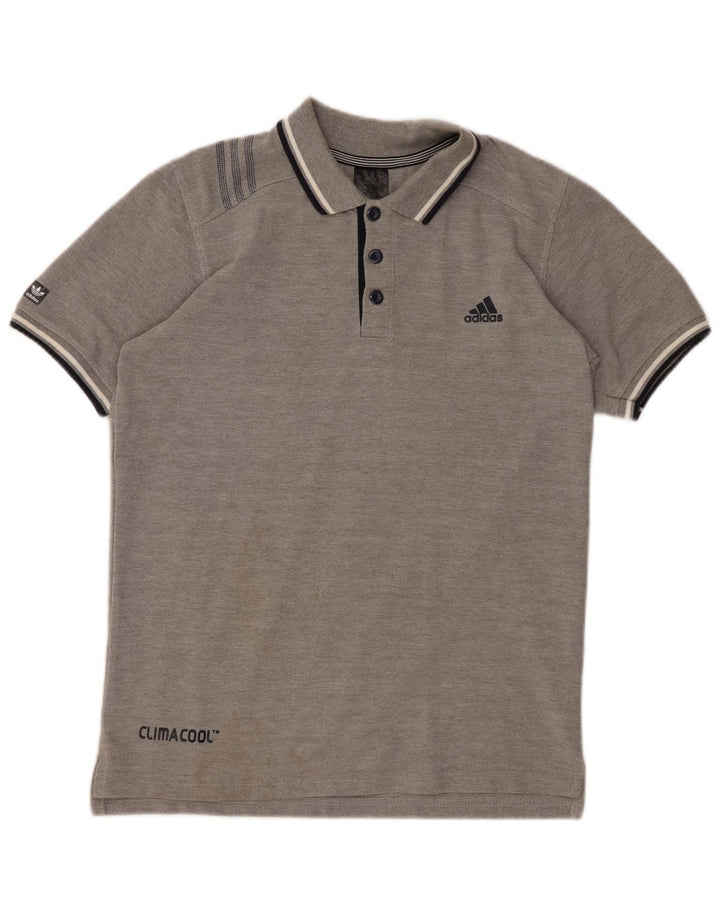 Tricou polo ADIDAS Climacool pentru bărbați, gri mediu