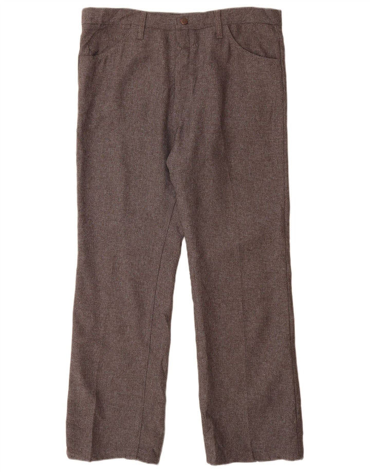 Pantaloni casual drepti pentru bărbați Wrangler W38 L30 poliester gri