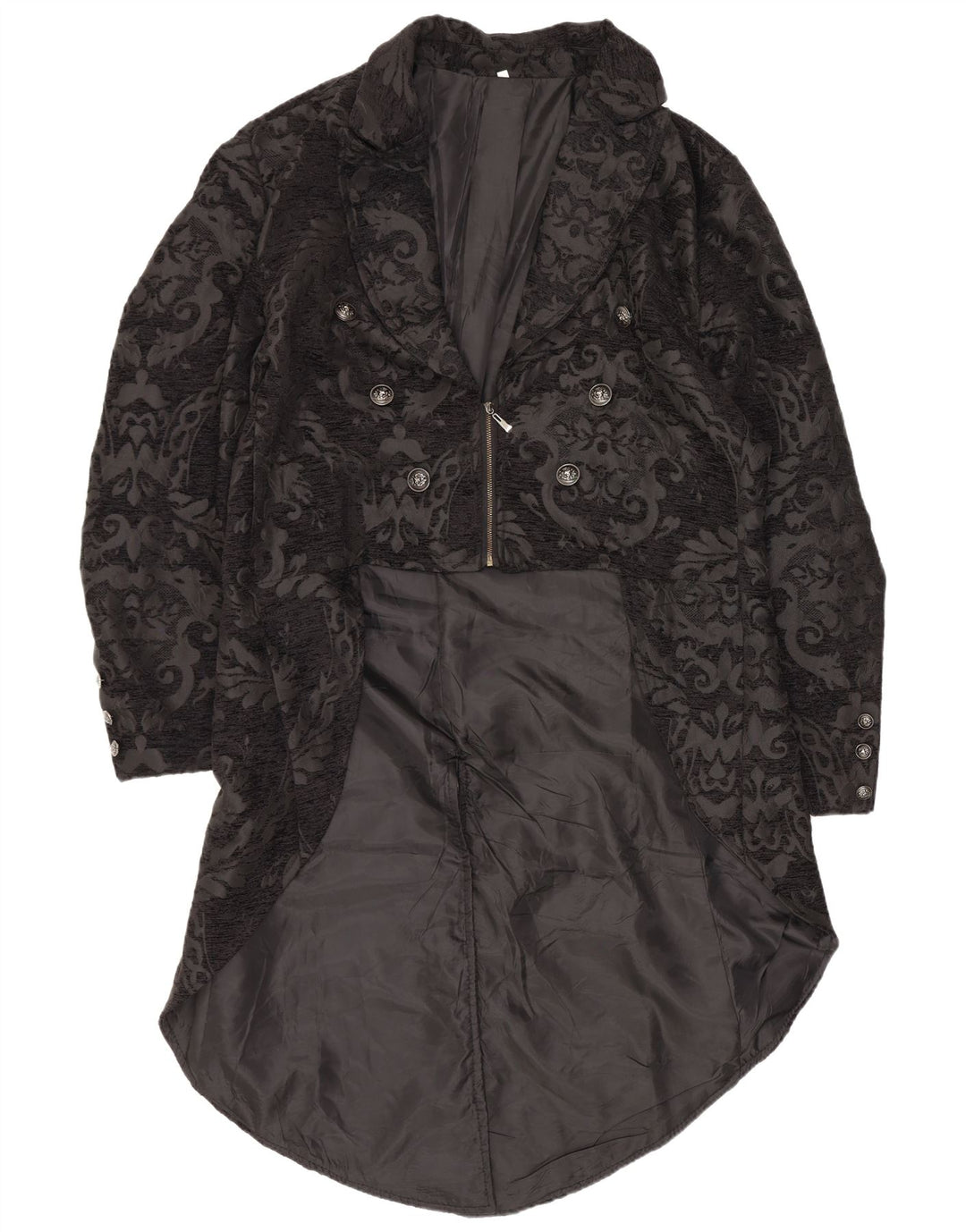 Jachetă vintage pentru femei frac pentru femei UK 20 2XL Negru Paisley