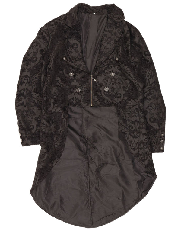 Jachetă vintage pentru femei frac pentru femei UK 20 2XL Negru Paisley