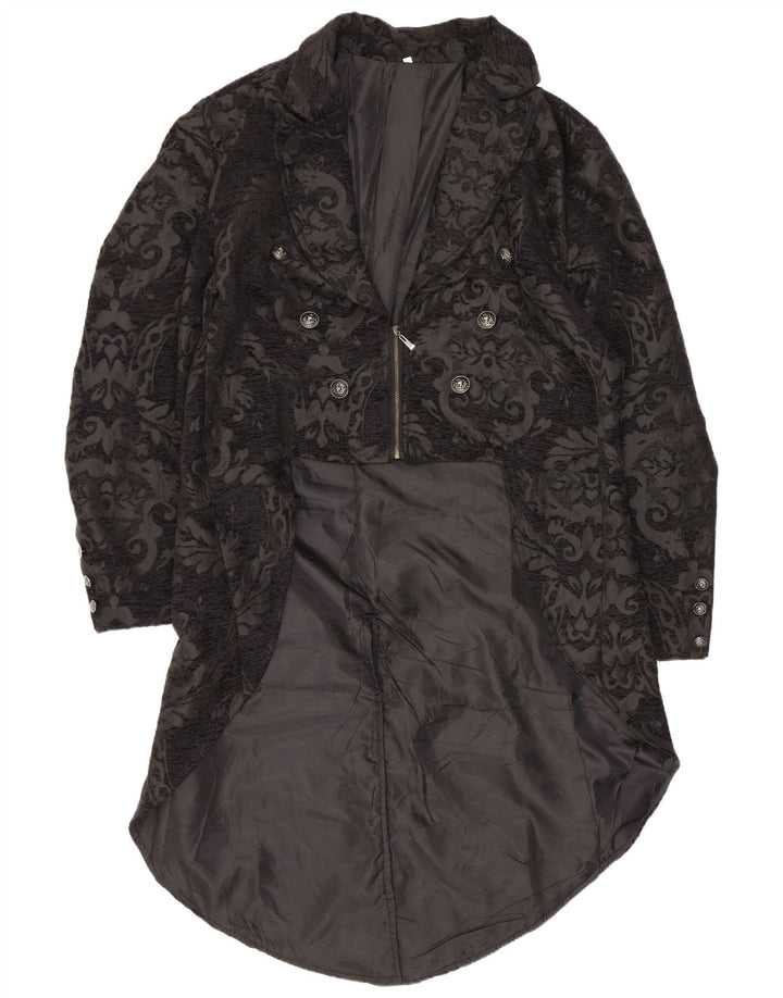 Jachetă vintage pentru femei frac pentru femei UK 20 2XL Negru Paisley