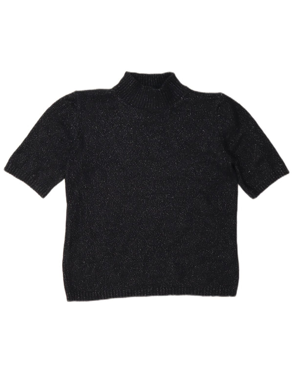 Pulover cu gât țestoasă pentru femei Marks & Spencer UK 10, mic, negru, pete