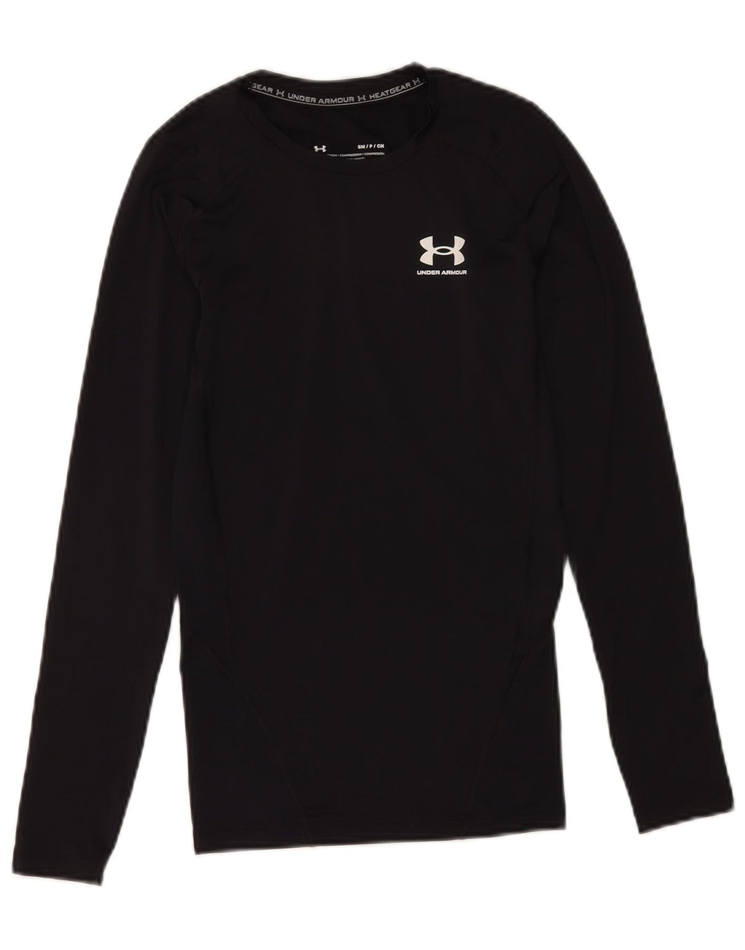 Top pentru femei Under Armour Heat Gear cu mânecă lungă UK 10, poliester negru mic