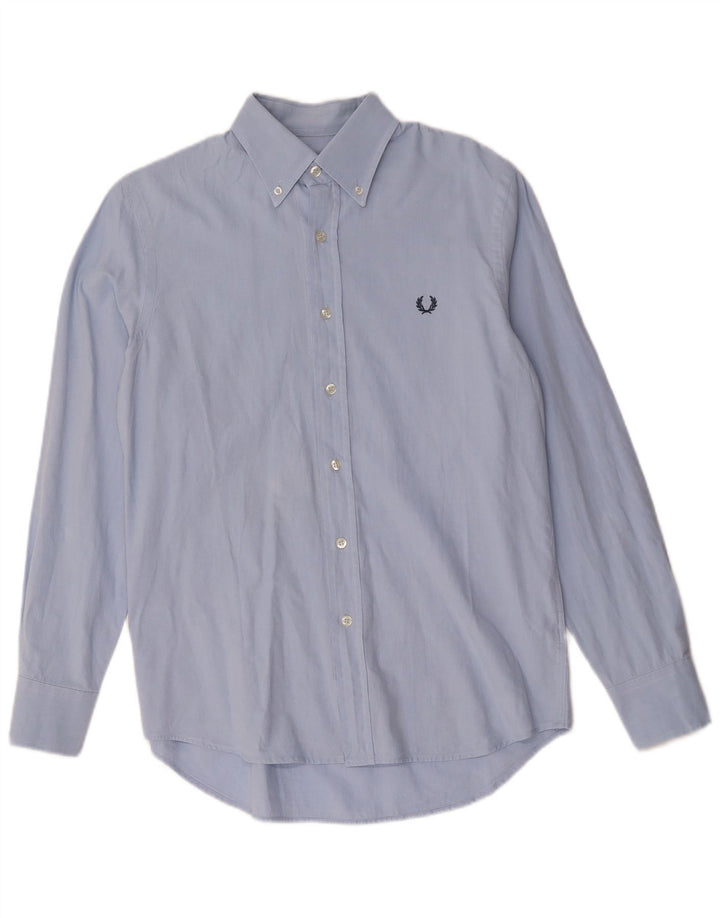 FRED PERRY Cămașă Slim Fit pentru bărbați, bumbac albastru mediu