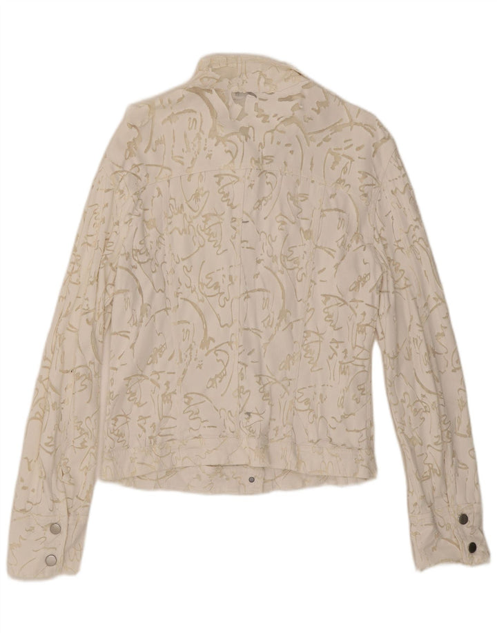 Geacă bomber cu model abstract pentru femei Cristina Gavioli UK 14 Medium White