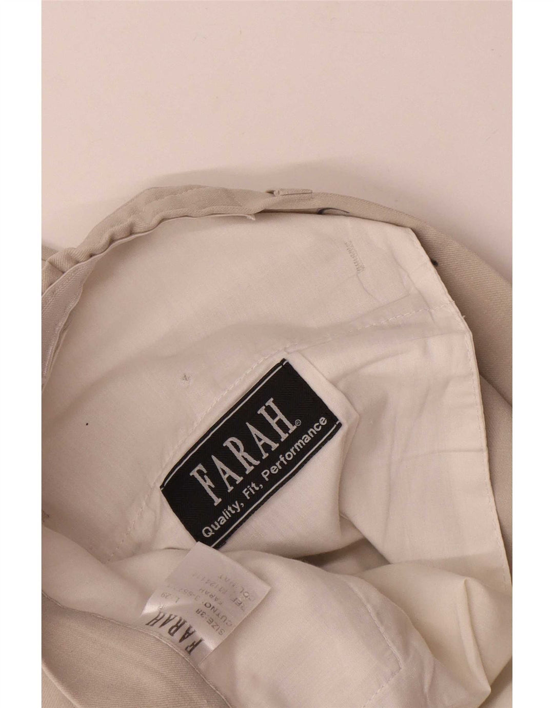 Farah Pantaloni Drepți Casual Bărbați L38 L26 Poliester Bej