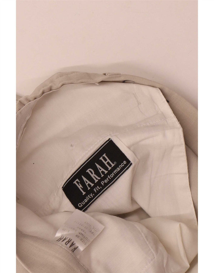 Farah Pantaloni Drepți Casual Bărbați L38 L26 Poliester Bej