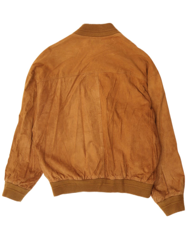 Vintage Mens Suede Jacket UK 42 XL Beige Leather