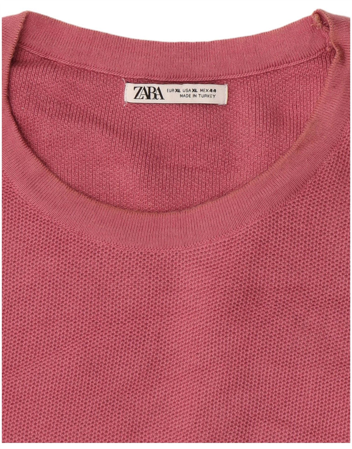 Tricou pentru bărbați Zara Top XL roz
