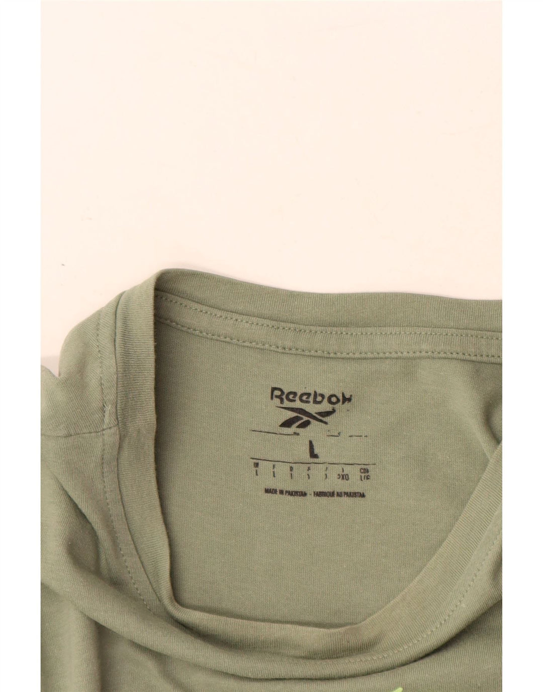 Tricou grafic Reebok pentru bărbați Top mare din bumbac verde