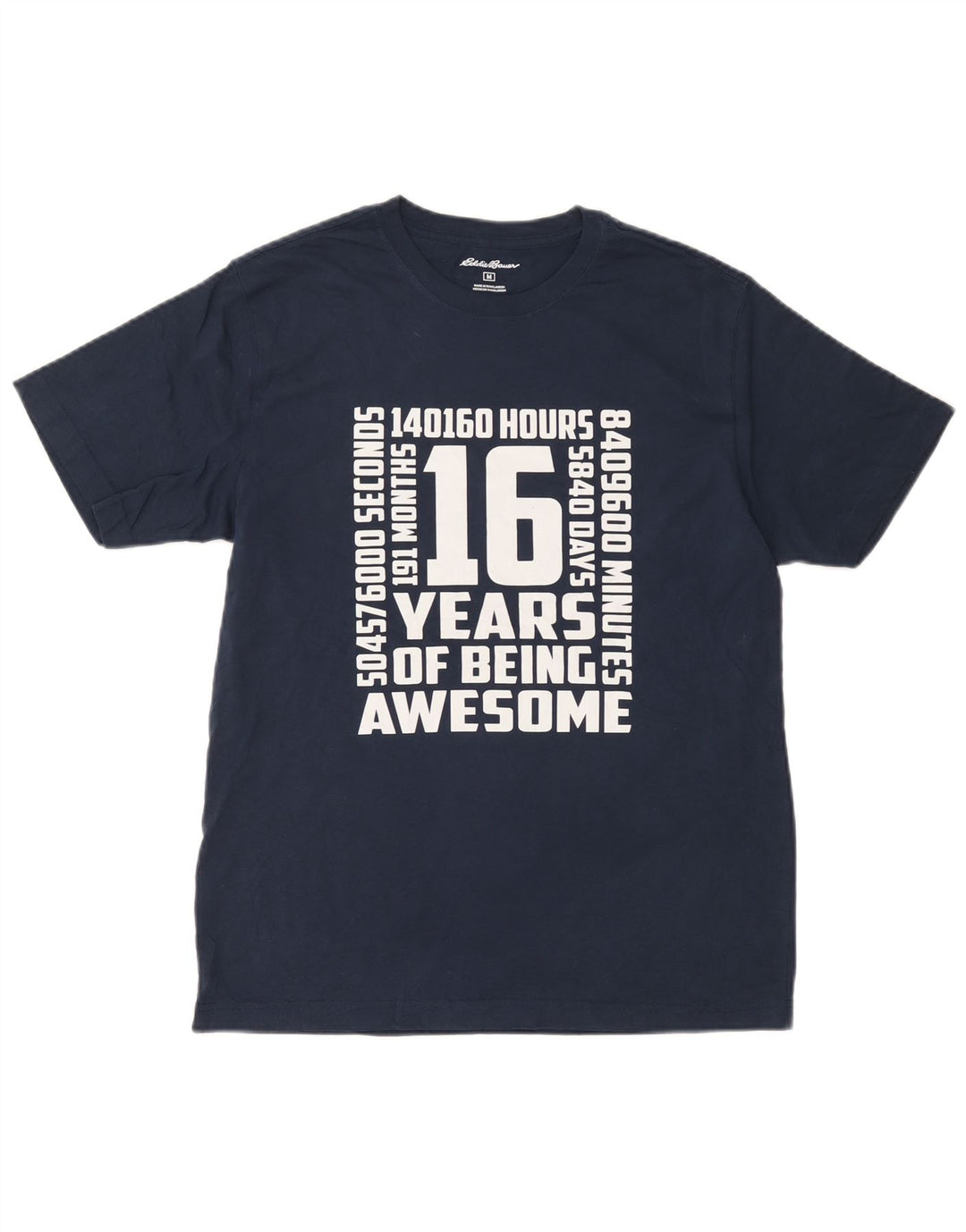 Tricou grafic pentru bărbați Eddie Bauer Top mediu din bumbac bleumarin