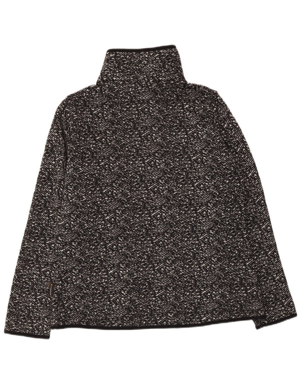 JACK WOLFSKIN Womens Tracksuit Top Jacket UK 14/16 Large Black Herringbone