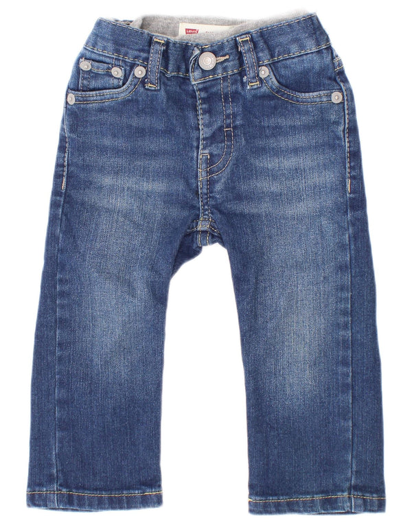 Levi's Blugi drepti pentru bebelusi baieti 9-12 luni W18 L11 albastru bumbac