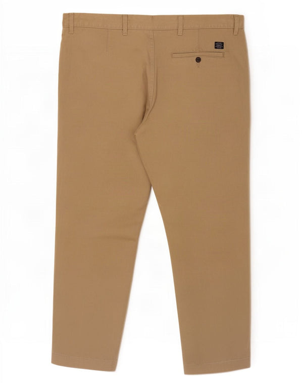 Pantaloni chino drepți pentru bărbați Marks & Spencer L42 L31 bumbac bej