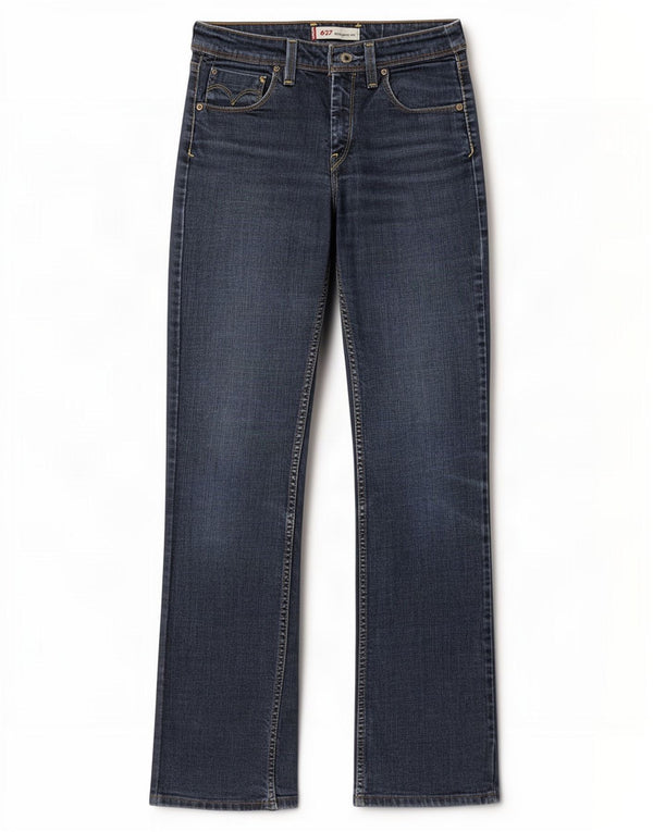 Blugi drepti pentru femei Levi's 627 W27 L32 Bumbac albastru