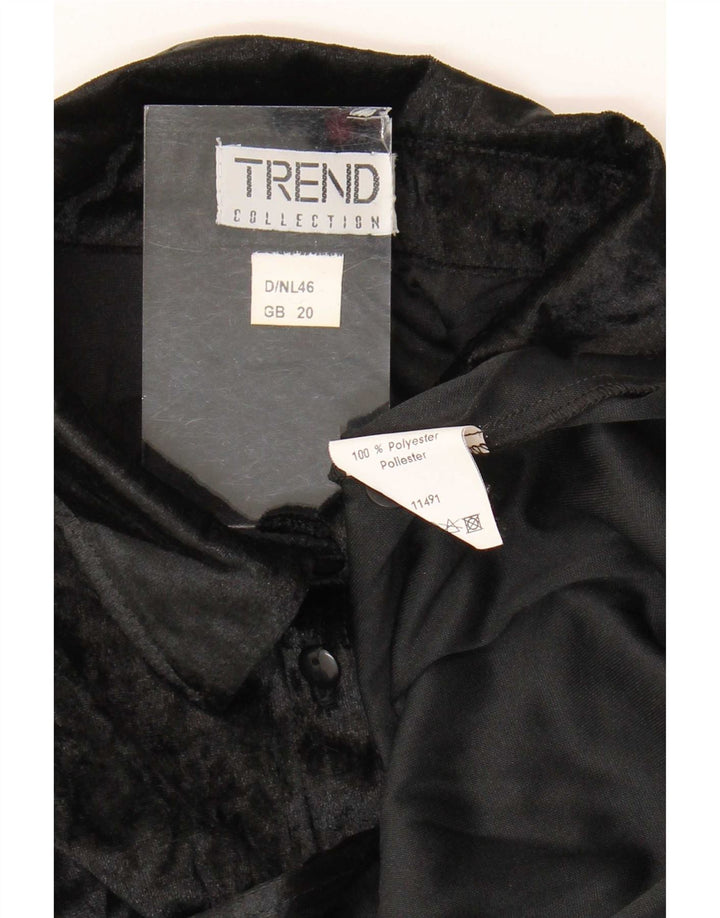 Bluză cămașă pentru femei Trend UK 20 2XL Poliester negru