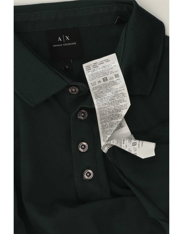 Tricou polo Armani Exchange pentru bărbați, bumbac verde mic