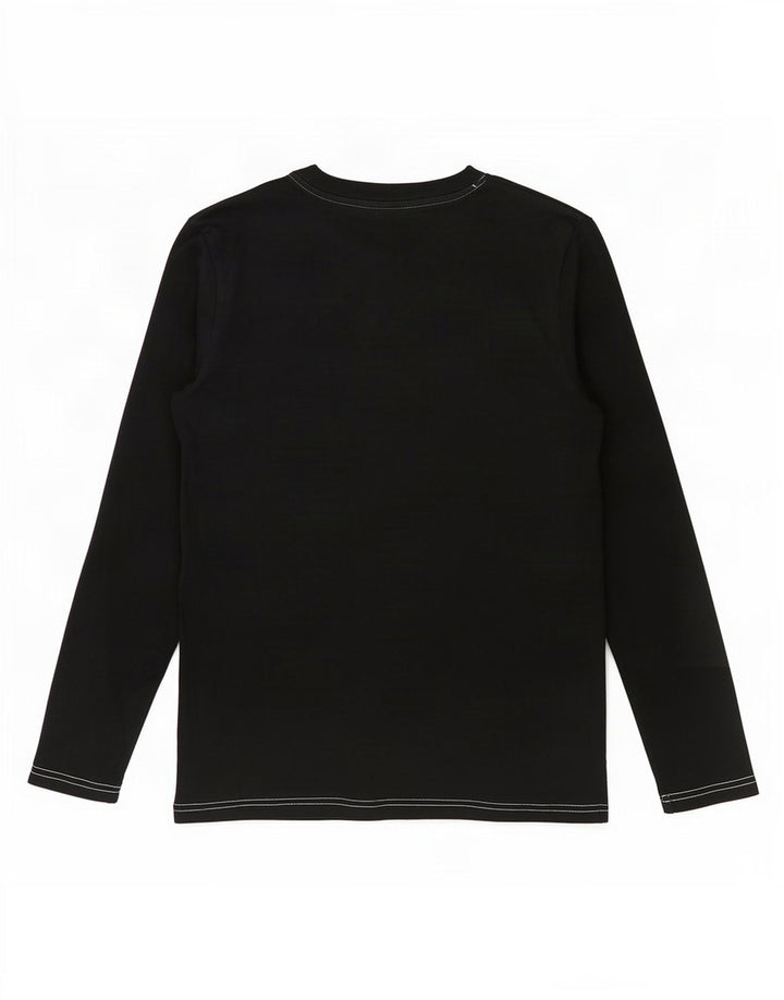 Puma Boys Graphic Top Maneca Lunga 11-12 Ani Negru