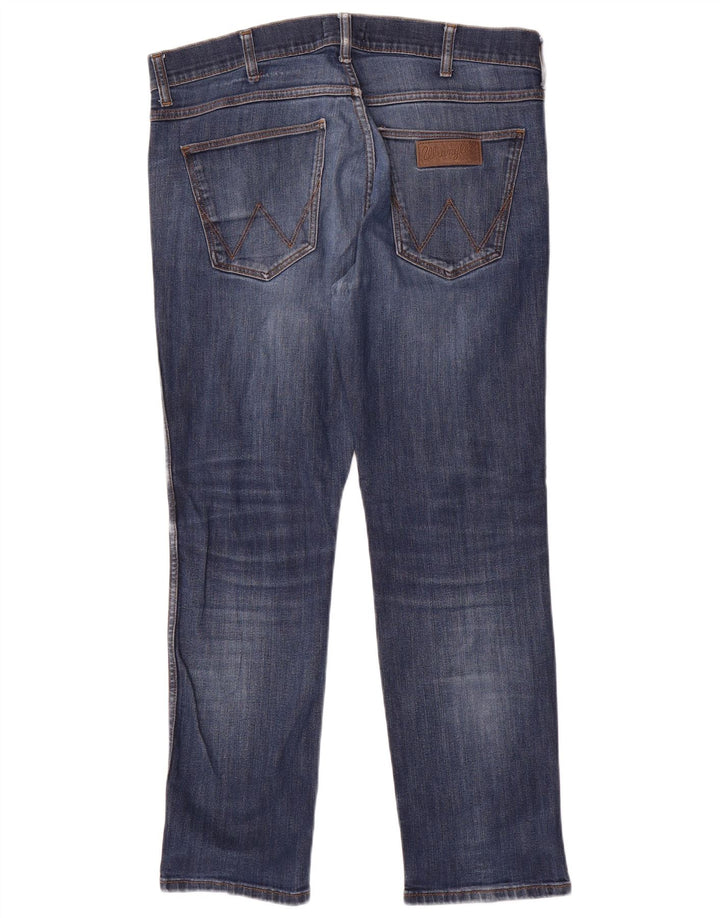 Blugi pentru bărbați Wrangler Greensboro Slim W33 L30 Poliester bleumarin