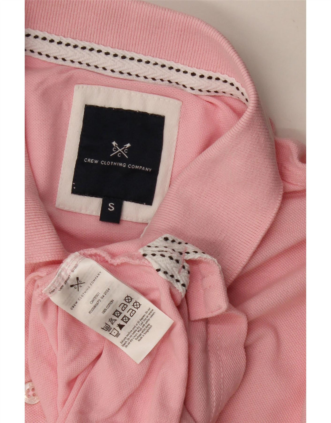 CREW CLOTHING Tricou polo pentru bărbați Bumbac roz mic