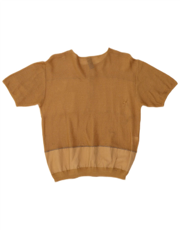 MODIGLIANI Pulover pentru femei cu decolteu rotund IT 48 XL Bej Bloc de culoare