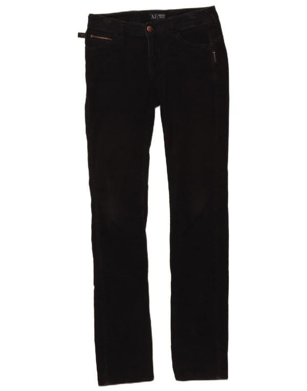 Armani Pantaloni skinny din velur cu talie joasă pentru femei L25 L32 bumbac gri